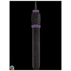 a black and purple toothbrush on a black background