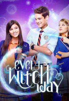 the poster for every witch's way shows two girls and a man in school uniforms