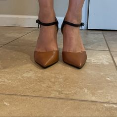 High Heels- Black And Brown. Size: 7.5 Brand: Coach Rarely Worn, Brand New Condition. Bought Directly From Macy’s Dept. Store. Brown Faux Leather Heels For Office, Brown Pointed Toe Heels With Contrasting Heel Counter, Brown Low Heel With Wrapped Detail, Brown Low Heel With Wrapped Heel, Brown Low Heels With Wrapped Heel, Brown Closed Toe Heels With Contrasting Heel Counter, Brown Closed-toe Heels With Contrasting Heel Counter, Brown Pointed Toe Synthetic Heels, Brown Faux Leather Heels With Heel Strap