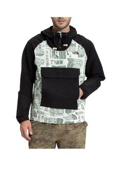 NWT The North Face Printed Class V Fanorak Jacket - Men's Large A55T70AB Hood. Free Shipping 7374774-044 FIT & DESIGN: This versatile anorak offers wind and rain resistance and packs into its own pocket to become a stylish tote Relaxed fit Paneled hood with drawcord Reverse-coil center front quarter zip Front hook-and-loop-closure flap drop-in pocket Welt hand pockets TECHNOLOGY: FlashDry&trade and non-PFC durable water-repellent (non-PFC DWR) finish Country of Origin : Imported Fabric : 68% rec Women's Coats & Jackets, Water Repellent, Vest Jacket, Quarter Zip, North Face, The North Face, Mens Jackets, Coats Jackets, Mens Accessories