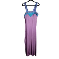 * Vintage Henson Kickernick Nightgown gown slip  Purple sz L Large * Brand: Henson Kickernick * Size: L * Material: Nylon * Condition: Excellent pre-owned condition * Nightgown * Features:  Nightgown, gown, slip,  Purple, sleeveless Size: Womens L Measurements: Pit to pit 19 in / 48 cm Length 57 in / 145 cm Condition: Pre-Owned Good There is a small hole in the front of gown, see photo.  Sold as Pictured Thanks for viewing! Purple Summer Nightgown For Pajama Party, Purple Sleeveless Bedtime Dress, Purple Sleeveless Dress For Bedtime, Sleeveless Purple Dress For Sleepover, Purple Sleeveless Nightgown For Bedtime, Gown Purple, Women's Nightgowns, Pajama Robe, Dress Gown