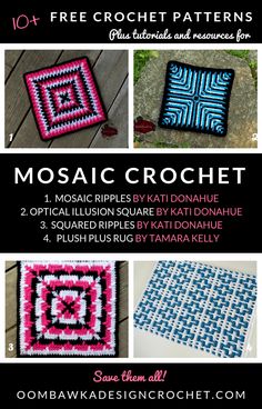 the mosaic crochet pattern is featured in this article