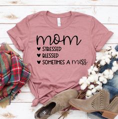 "Mom Stressed Blessed Sometimes A Mess T-shirt, Family T-shirt, Mom T Shirt, Best Gift For Mom, Mother's Day, Bear Mama Shirt, Best Mom Shirt, Mama Tshirt, Gift For Mom, Gift For Mother, Gift For Mama, Funny Shirt, Funny Mom Shirt, Funny Mothers Gift This updated unisex essential fits like a well-loved favorite. Super soft cotton and excellent quality print makes one to fall in love with it over and over again. ------------- Fabrication ------------- 100% Combed ring spun cotton Made by speciall Nurse Definition, Nursing School Shirt, Teacher Definition, Nursing School Shirts, Definition Shirt, Nursing Shirt, Nurse Appreciation Gifts, Who You Love, Mama T Shirt