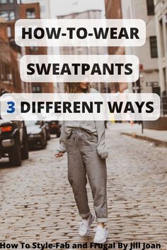 WOW! I would have never thought anout wearing sweatpants like this. Such a genuis idea! How To Style Sweatpants Winter, Oversized Sweatpants Outfit, Sweatpants And Boots, Sweatpants Outfits Winter, How To Style Sweatpants