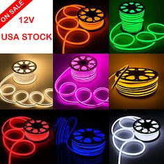 various colors and sizes of neon rope lights