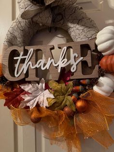 The Holiday season is here! The Give Thanks Wresth is perfect to welcome your guests for the Harvest months! Fall is here! Harvest Thanksgiving, Fall Is Here, The Harvest, Thanksgiving Decor, Holiday Wreaths, Give Thanks, Thanksgiving Decorations, Door Hangers, Door Wreaths