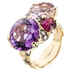 The Feminine jewellery set combined with graduation of purple stones from MOISEIKIN® is dedicated for elegant ladies who enjoy the change of season, and the colour transition of sky from sunset to the peaceful night. Inspired by the impressionism style of famous Van Gogh, Viktor Moiseikin created an inspirational ring and earrings with amethysts, ametrines, rhodolites and diamonds. The highlight is given to the 2022 pantone colour- purplish stone. "Lilac stone nobility" gives youth and freshness Luxury Purple Multi-stone Rings, Luxury Yellow Gold Rings With Stones, Luxury Rings With Stones, Luxury Multi-stone Rings, Elegant Yellow Gold Rings With Stones, Elegant Amethyst Rings With Stones, Elegant Purple Rings With Stones, Lilac Stone, Ametrine Ring