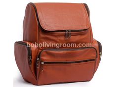 A versatile brown leather backpack, perfect for daily use and travel. Spacious, stylish, and durable, it's the ideal accessory for him or her. Brown Leather Backpack, Cowhide Rugs, Boho Living, Boho Living Room, Stylish Accessories, Backpacking, Everyday Look, Leather Backpack, Inside Pocket