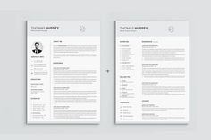 two professional resume templates on top of each other