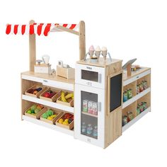 Supermarket Set Toy Grocery Store, Kids Pretend Play Area, Kids Ministry Rooms, Kids Grocery Store, Pretend Play Grocery Store, Play Grocery Store, Indoor Playground Design, Playroom Inspiration, Play Cafe