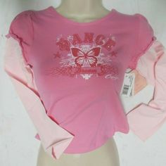 Baggy Pink Shirt, Pink Long Sleeve Stretch T-shirt, Pink Stretch T-shirt For Spring, Pink Y2k Long Sleeve T-shirt, Cute Stretch T-shirt For Spring, Pink Stretch T-shirt For Fall, Y2k Tops For Spring Layering, Spring Y2k Tops For Layering, Y2k Long Sleeve Tops For Layering