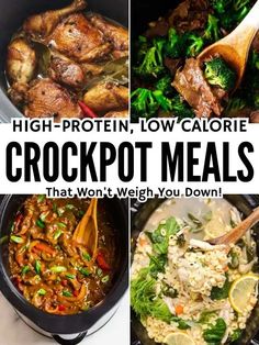 Discover easy, high-protein, low-calorie crockpot recipes perfect for healthy, satisfying meals. Ideal for meal prep and busy weeknights! Healthy Recipe Crockpot, Easy Healthy Dump Crockpot Meals, Low Calorie Easy Meals Slow Cooker, Lunches Under 400 Cal, Calorie Deficit Crock Pot Meals, Healthy Crockpot Ideas, High Protein Dump Meals, Easy Crockpot Healthy Meals, Crockpot Chicken Recipes Low Calorie