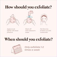 Exfoliation is an important part of a skincare regimen. It removes dead cells, helps even out the skin tone and texture, and reveals brighter skin.... Exfoliate Body How To, How Often To Exfoliate Face, How To Exfoliate Face At Home, How To Exfoliate, How To Exfoliate Face, Exfoliation Tips, Skincare Template, Exfoliation Benefits, Goals Board