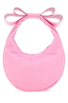 Pink Satin Small Cadeau Handbag from Mach & Mach Pink Evening Baguette Tote Bag, Pink Hobo Bag With Removable Pouch For Evening, Pink Top Handle Hobo Bag For Evening, Pink Evening Hobo Bag With Top Handle, Woman Bags Handbags, Sneaker Wedge, Pendant Rings, Luxury Shop, Pink Satin