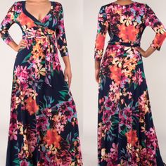 Floral Wrap Long Maxi Dress Small Medium Large This Bohemian Tropical Mixed Floral Print Maxi Dress Features A Faux Wrap, Belt Sash, Long Cuffed Sleeves And V Neckline. Full Length Available In Sizes: Small (0,2,4) Medium (6,8) Large (10, 12) Extra Large / Xl (14,16) Stretch Material True To Size Great Dress For Work, Casual Date, Vacation Travel, Cruise, Wedding, Etc Bohemian Fitted Maxi Floral Dress, Fitted Long Bohemian Floral Dress, Fitted Multicolor Floral Maxi Dress, Fall Floral Print Multicolor Maxi Dress, Fall Multicolor Floral Print Maxi Dress, Fall Multicolor Floral Maxi Dress, Multicolor Bohemian Floral Dress For Fall, Fall Maxi Length Dress With Vibrant Print, Fitted Multicolor Floral Print Maxi Dress