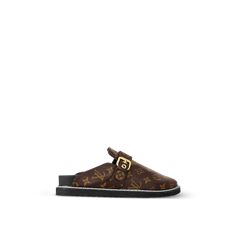 LV Cosy Flat Comfort Clog - Women - Shoes | LOUIS VUITTON ® Designer Round Toe Mules With Buckle Closure, Designer Mules With Buckle Closure And Round Toe, Luxury Brown Clogs With Round Toe, Luxury Brown Closed Toe Clogs, Luxury Brown Slip-on Sandals, Luxury Flat Heel Mules With Buckle Closure, Luxury Brown Closed Toe Mules, Luxury Closed Toe Mules With Buckle Closure, Luxury Round Toe Mules With Branded Heel Counter