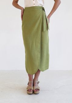 Linen Skirt FIONA, Long Linen Wrap Skirt, Maxi Linen Skirt, Maxi Wrap Skirt, Linen Wrap Skirt, Linen Maxi Skirt, Natural Linen Skirt - Etsy Green Linen Relaxed Fit Skirt, Relaxed Wrap Maxi Skirt With Lining, Relaxed Fit Wrap Skirt For Beach, Green Linen Maxi Skirt For Summer, Summer Green Linen Maxi Skirt, Green Linen Lined Skirt Bottoms, Linen Green Lined Skirt Bottoms, Spring Linen Wrap Skirt, Asymmetrical, Asymmetrical Linen Lined Skirt