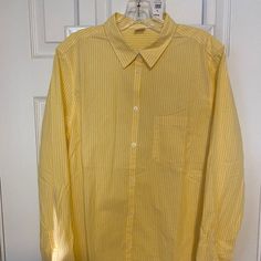 Gap Long-Sleeved Button Up Shirt With Tags. Size Xl Original Price $49.99. It's A Beautiful Yellow With White Stripes, But It's Not The Color For Me. It's Too Late To Return It So My Loss Is Your Gain. Classic Gap Cotton Blouse, Classic Cotton Blouse By Gap, Gap Button-up Blouse For Daywear, Gap Collared Shirt For Daywear, Gap Collared Shirt For Daytime, Gap Shirt With Button Closure For Daywear, Gap Shirt With Button Closure For Daily Wear, Gap Long Sleeve Blouse For Daywear, Gap Relaxed Fit Top With Button Closure