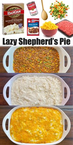 an image of lazy shepherd's pie recipe