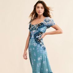 Busy Dreaming Midi Dress Bohemian Dresses With Contrast Lace, Bohemian Fitted Midi Dress With Lace Trim, Fitted Bohemian Midi Dress With Lace Trim, Coastal Cocktail, Formal Wedding Guest Attire, Free People Aesthetic, Elegant Summer Dresses, Formal Wedding Guests, Fantasy Life