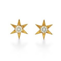 Anthony Lent Petite Six Point Star Stud Earrings Anthony Lent, 19th Century Art, Star Stud Earrings, Face Earrings, Star Earrings Stud, Star Studs, Star Earrings, White Diamond, Art Nouveau