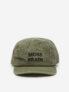 Heresy's Moss Brain Cap is a flat cap design in a washed out green cotton canvas. It features an embroidered 'Moss Brain' logo at the front, and an adjustable velcro strap. at the back. 100% Cotton Embroidered Graphic Adjustable Strap Embroidered Moss, Luxury Street Style, Brain Logo, Latest Clothes For Men, Mens Clothing Brands, Flat Cap, Cap Design, Velcro Straps, Green Cotton