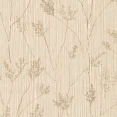 a beige wallpaper with small flowers on it