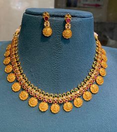 sizes in terms of height and weight are mentioned in grams and inches in the photo Kasu Mala Designs Gold, Kasu Mala, Gold Polish, Gold Design, Indian Jewelry, Collectible Figurines, Choker, Gold Jewelry, Etsy Earrings