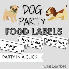 a dog party food label is shown