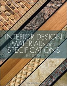 the book cover for interior design materials and specfications, with several different types of wood