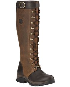 Ariat Women's Berwick GTX Insulated Boots, Black Womens Ariat Boots, Insulated Boots, Ariat Boots, Riding Boot, Outdoor Fashion, Leather Riding Boots, Vintage Casual, Lace Up Heels, Cowgirl Boots