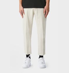 Please Note: This style runs slimmer through the thighs and butt, so if you are bigger in those areas we recommend to size up. The Slim Kobe “Regular”, our OG fit that you know and love. Designed to be a crop that sits above the ankle. If you are 5’10 and above, we recommend the Slim Kobe pant “Tall”. The highly requested, best selling pant is finally back; The Linen Slim Kobe Pant in Bone. An addition that encapsulates the uniqueness of the contemporary streetwear and casual menswear attire for I Love Ugly, Casual Menswear, Contemporary Streetwear, Streetwear Fits, Skirt Co Ord, Crew Shirt, Slim Fit Pants, Baggy Fits, Slim Legs