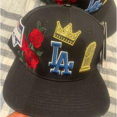 Black Original Hats World Series 2020 Champions Los Angeles Dodgers Luxury Athletic Collection Trendy Black Snapback Hat With Flat Bill, Multicolor Baseball Cap For Spring Streetwear, Trendy Black Snapback Hat For Spring, Black Snapback Hat For Spring, Black Baseball Cap With Flat Bill For Spring, Custom Fitted Hats, Los Angeles Dodgers, Snap Backs, World Series