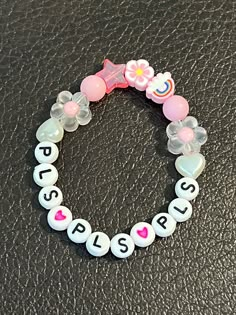 SABRINA CARPENTER INSPIRED kids bracelet Sabrina Carpenter Clay Bead Bracelet, Kid Bracelet Ideas, Casual Pink Jewelry With Custom Name, Casual Pink Custom Name Jewelry, Sabrina Carpenter Bracelet Ideas, Sabrina Carpenter Friendship Bracelet, Sabrina Carpenter Bracelets, Sabrina Bracelet