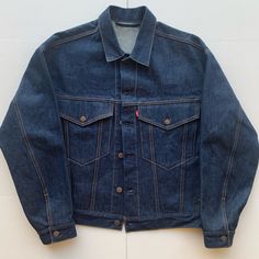 Vintage, Custom Fit Jean Jacket By Levi’swide Fit. Thrifted But Condition Suggests Was Never Worn. Fitted Jean Jacket, Levis Jean Jacket, Levis Jacket, Levi’s Jeans, Levis Men, Custom Fit, Jean Jacket, Levi's, Mens Jackets