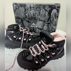 Pink And Black New In Box With Extra Laces Size 7 Waterproof **Bundle And Save** Bundle 2 Items For Huge Savings, Bundle 3+ For Even Bigger Savings And Save On Shipping. Non-slip Waterproof Boots For Hiking With Round Toe, Non-slip Waterproof Hiking Boots With Round Toe, Non-slip Waterproof Boots With Round Toe For Hiking, Functional Waterproof Pink Sneakers, Functional Pink Waterproof Sneakers, Waterproof Pink Sneakers For Hiking, Pink Waterproof Sneakers For Hiking, High-top Non-slip Waterproof Boots For Outdoor, Pink Waterproof Sneakers For Outdoor