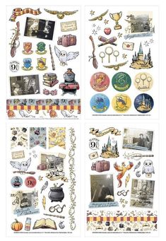 Harry Potter Watercolor Stickers Set Harry Potter Sticker, Harry Potter Watercolor, Stickers Harry Potter, The Golden Snitch, Harry Potter Stickers, Military Bases, Festa Harry Potter, Anniversaire Harry Potter, Golden Snitch