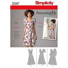 the sewing pattern for an amazing fit dress