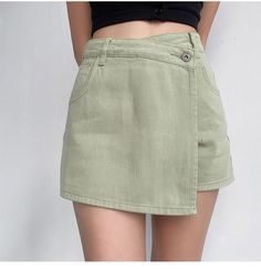 Hnewly Mini Denim Skirts Women Slim Chic Vintage New Summer Asymmetric – hnewly High-waisted Skort For Spring Streetwear, High Waist Skort For Summer Streetwear, High Waist Summer Skort For Streetwear, Trendy Solid Color Shorts, Y2k Style Skort For Streetwear In Spring, Trendy High-waist Skort For Streetwear, Trendy High Waist Skort For Streetwear, Summer Streetwear Mini Skort, Spring Cotton Non-stretch Skort