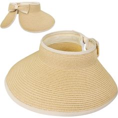 Elevate your sunny day essentials with the Sun Cube Women's Sun Visor Hat, a chic and practical choice for any outdoor activity. This stylish accessory features a wide brim and a convenient ponytail hole, ensuring both comfort and functionality under the sun.

- Material: Premium paper straw
- Color: Beige
- Size: Fits head circumference 22-22.8 inches
- Gender: Female
- Features: Wide brim for enhanced face and neck protection, UPF 50+ for ultimate UV defense, breathable and lightweight design, Womens Wide Brim Hats, Summer Ponytail, Beach Hats For Women, Straw Visor, Womens Visor, Straw Hat Beach, Beach Hats, Sun Visor Hat, Hats Women