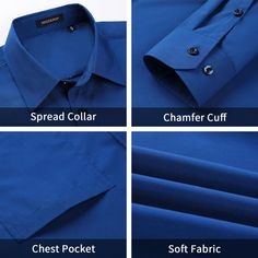 Button closure Solid Long Sleeve Hand Wash Only Stripe Ties : 3.4" wide x 59" long (8.6x 150cm); Pocket Square : 12" x 12" (31*31cm) Material: 60% polyster，40% cotton Occasions for business/party/dating/wedding etc. Gifts as thanksgiving/Xmas/valentine's day/birthday etc. Packaging includes: 1X Solid Long Sleeve; 1X Stripe Necktie; 1X Handkerchief Shirt And Tie Combinations, Shirt With Tie, Shirt And Tie, Dress Shirt And Tie, Business Party, Valentines Day Birthday, Striped Tie, Work For You, Pocket Square