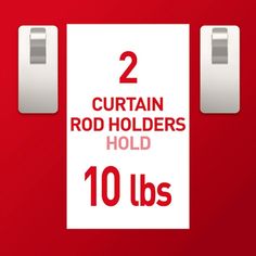 two curtain rod holders hold 10 us dollars on red background with white text that reads, 2 curtain rod holders hold 10 us dollars