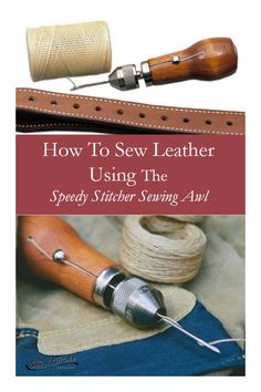 how to sew leather using the speedy stitcher, sewing - art book cover