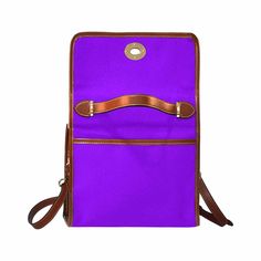 Uniquely You Violet All Over Print Waterproof Canvas Bag(Model1641)(Brown Strap) Canvas Tote Laptop Bag For School, School Shoulder Bag With Laptop Sleeve In Canvas, School Canvas Shoulder Bag With Laptop Sleeve, School Shoulder Bag Briefcase With Laptop Sleeve, Rectangular Canvas Laptop Bag For School, Canvas School Bag With Laptop Sleeve, School Canvas Bag With Laptop Sleeve, School Canvas Bags With Laptop Sleeve, School Briefcase With Laptop Sleeve And Shoulder Strap