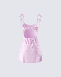 Very demure… very cutesy 🎀 Made from jacquard fabric and embroidered mesh, this pink mini slip dress is complete with a satin ribbon and lace trim for a look that will bring out your sweet side in all the best ways possible 😌 Pink Slip Dress, Pink Silk Dress, Black Off Shoulder, Mini Slip, Mini Slip Dress, White Jersey, Pink Mini, Jacquard Fabric, Pink Silk