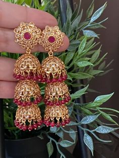 Lightweight Highest quality and craftsmanship, Ready to ship from Edison NJ USA Please contact us any questions Temple Jewelry Jhumkas For Eid, Temple Jewelry Style Jhumkas For Eid With Cutdana, Temple Jewelry Tilla Jhumkas, Bollywood Style Round Jhumkas With Intricate Design, Eid Temple Jewelry Style Jhumkas With Cutdana, Heavy Temple Jewelry Style Jhumkas For Festive Occasions, Eid Temple Jewelry Jhumkas With Cutdana, Diwali Round Jhumkas With Intricate Design, Diwali Intricate Design Round Jhumkas