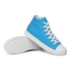 WOMEN'S SKY-BLUE HIGH-TOPS ARE A STAPLE. ALSO GREAT AS CASUAL BRIDAL SNEAKERS. Sizes are US women's. The conversion size chart is in the photos. Please check it out and then pick the size. Don't forget to treat your feet with care! The classic, stylish high top canvas shoes will be a great addition to your wardrobe. Designed by Glorianna Center, Nataša Mulec s.p.. Made and sent by Pritnful. * 100% polyester canvas upper side * Ethylene-vinyl acetate (EVA) rubber outsole * Breathable lining, soft Ice Blue Weddings, Casual Wedding Shoes, Bridal Sneakers, Blue High Tops, Wedding Sneakers, Shoes Walking, Spring Sneakers, Purple Pants, Mens Canvas Shoes