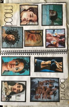 GCSE mood board consisting of many different artist Mood Boards Gcse Art, A Level Mood Boards Art, Portraiture Mood Board, Gcse Art Mood Board Sketchbook Ideas, Poppys Aesthetic, Gcse Art Mood Board, Art Portfolio Ideas College, Portraiture Sketchbook, Sculpture Dress