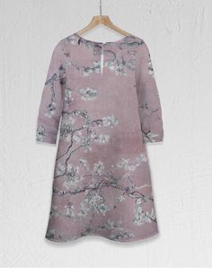 Van Gogh Linen dress Almond blossom blush pink Vincent van | Etsy Summer Dress Plus Size, Linen Loose Dress, Dress Blush Pink, Blush Pink Dress, Wet Dress, Linen Dress Women, Almond Blossom, Dress Linen, Linen Tunic