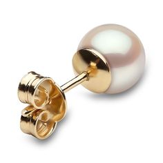 Lustrous white Akoya cultured pearls shimmer elegantly in these timeless women's stud earrings. 18K Yellow Gold Akoya cultured pearls Secures in place with friction backs. From the Yoko London collection Luxury High Luster Pearl White Pearl Earrings, Refined Akoya Pearl Earrings As Gift, Refined Round Pearl Earrings As Gift, Classic Yellow Gold Earrings With High Luster, Refined Yellow Gold Pearl Earrings For Anniversary, Refined Round Pearl Earrings For Gift, Formal Akoya Pearl Earrings With High Luster, Formal High Luster Akoya Pearl Earrings, Luxury Akoya Pearl Earrings With High Luster